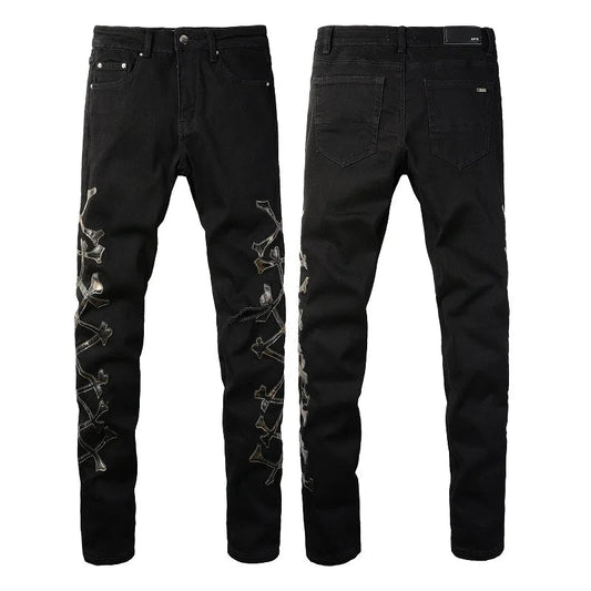 JEANS  – BLACK BONES