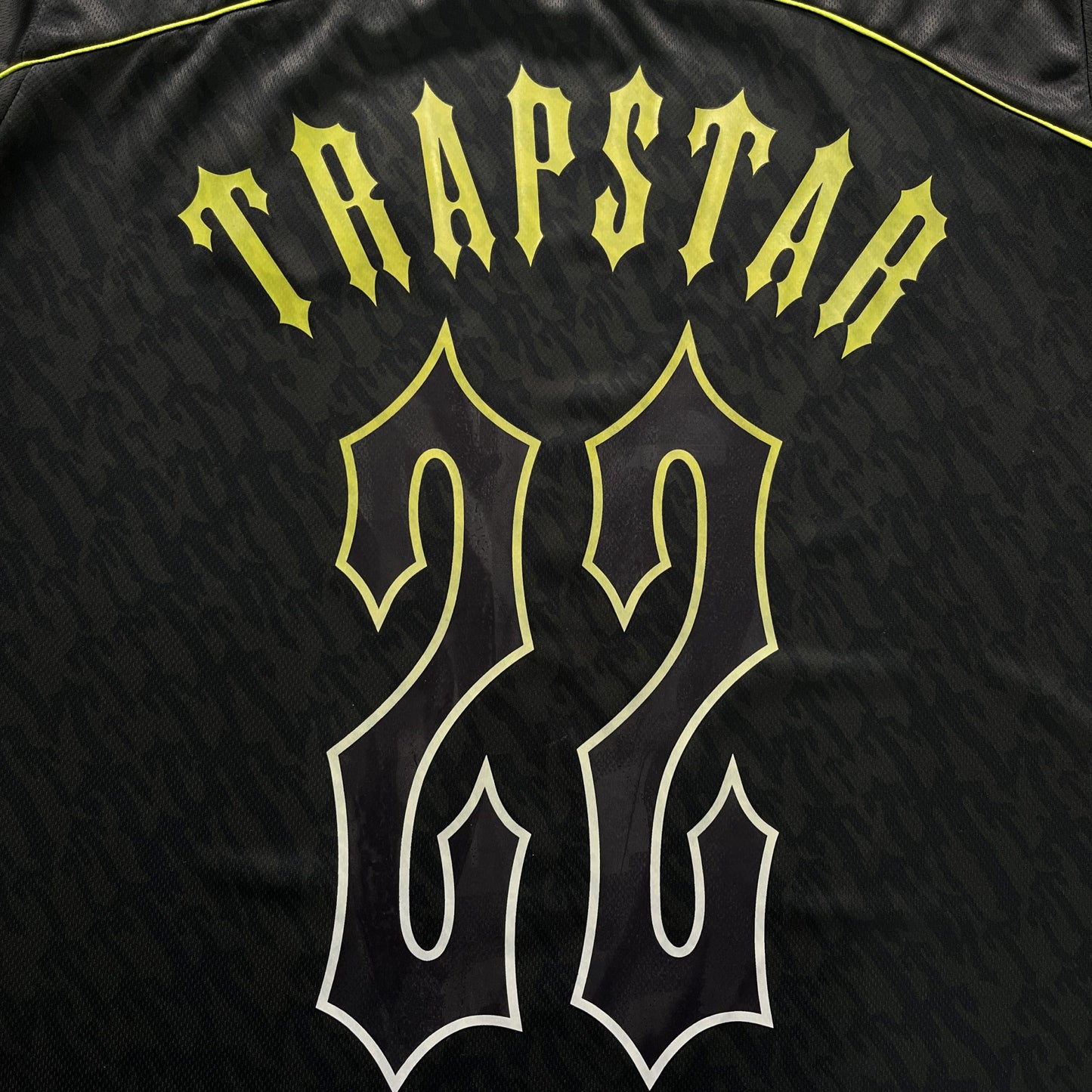 T-SHIRT FOOTBALL JERSEY-BLACK-LIME