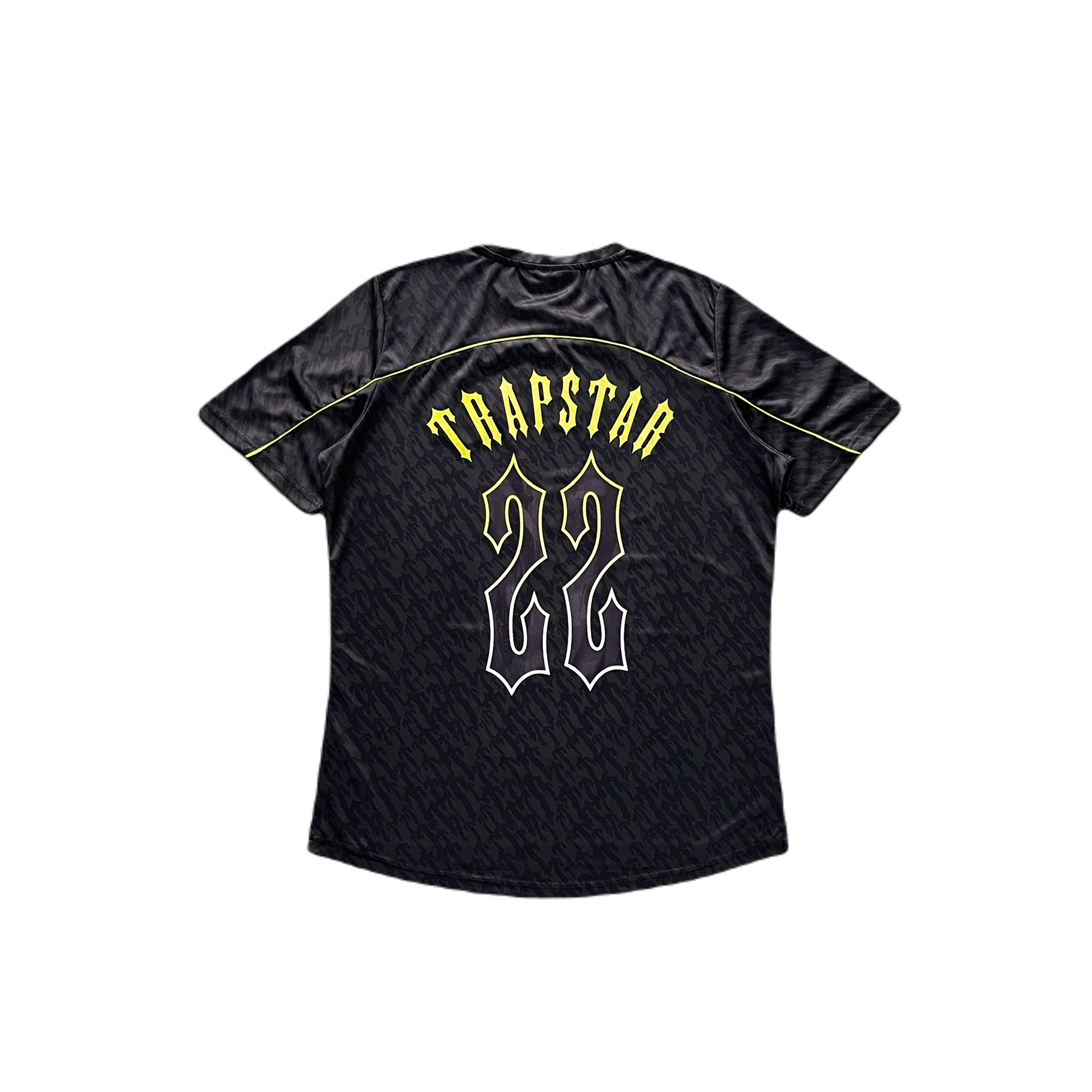 T-SHIRT FOOTBALL JERSEY-BLACK-LIME
