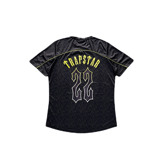 T-SHIRT FOOTBALL JERSEY-BLACK-LIME