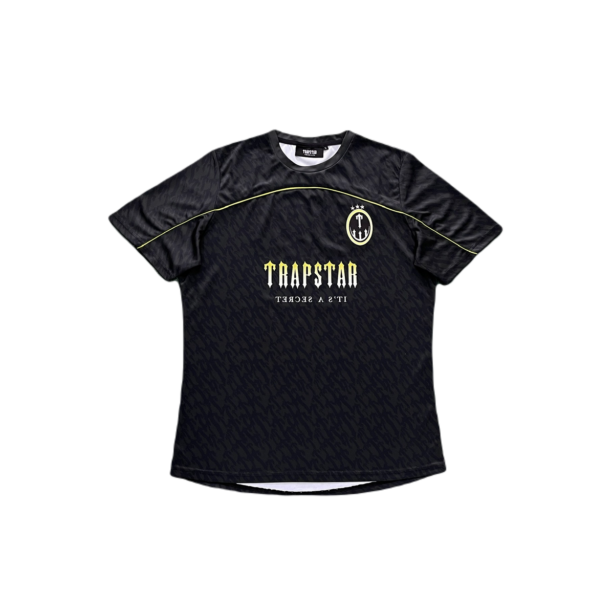T-SHIRT FOOTBALL JERSEY-BLACK-LIME
