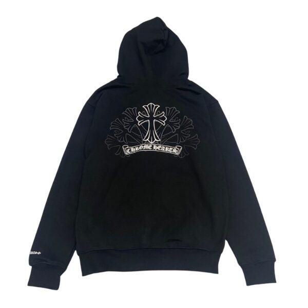 HOODIE CROSS ZIP BLACK CH064
