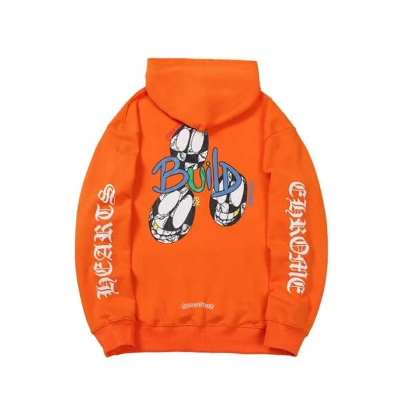 HOODIE GRAPHIC ORANGE CH075